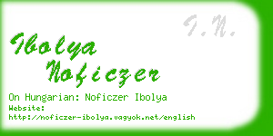 ibolya noficzer business card